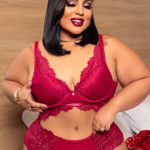conjunto plus size rojo