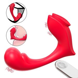 vibrador estimulador de clitoris y punto g con iman para lenceria y control remoto inalambrico recargable usb 