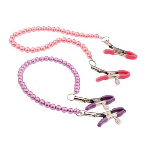 pinzas con collar de perlas
