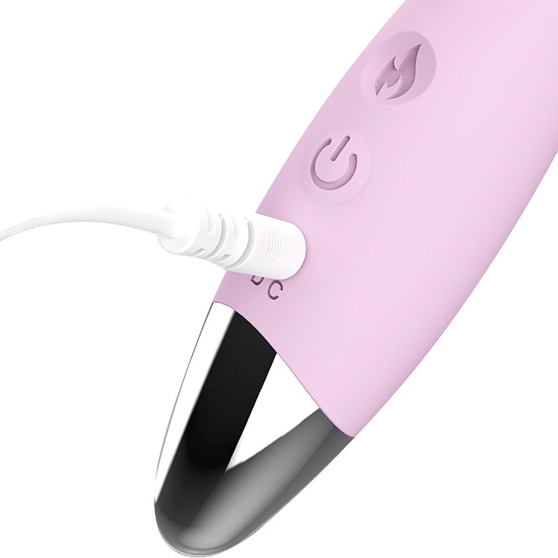 vibrador estimulador de clitoris y punto g función de calentamiento recargable
