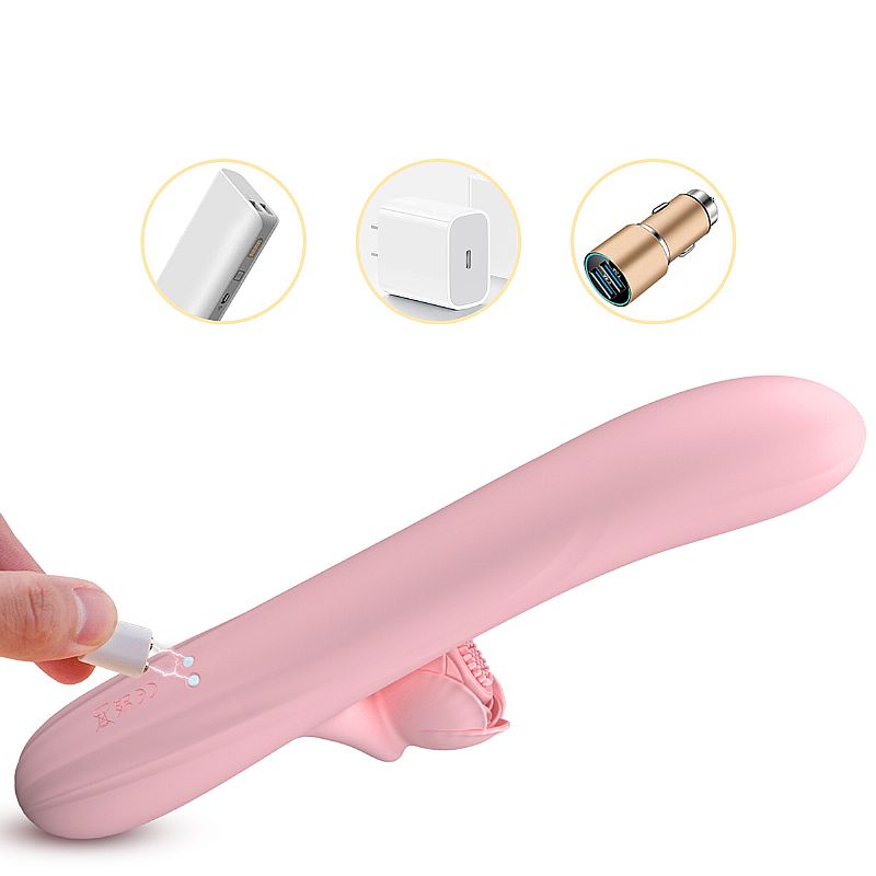 vibrador estimulador de clitoris y punto g con temperatura recargable usb