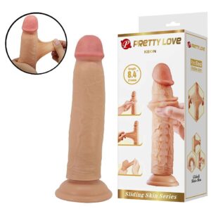 DILDO SUPER REALISTA ARTICULADO CON VENTOSA - 21,4 X 4,4 cm
