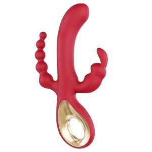VIBRADOR TRIPLE - 20 X 5CM - RECARGABLE USB
