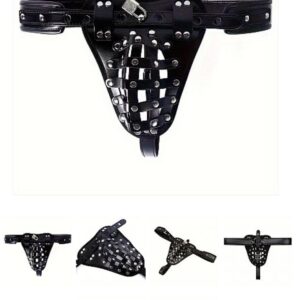 Cinturón de Castidad de Cuero con Forma de Ropa Interior
