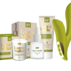 COMBO LAURA MULLER - LUBRICANTE + SERUM INTIMO + VELA MASAJES + VIBRADOR Y SUCCIONADOR