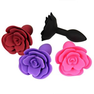 plug anal de silicona en flor