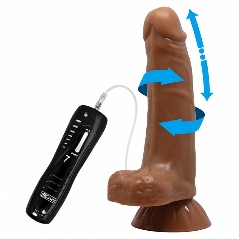 vibrador y rotador super realista con ventosa y control remoto