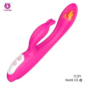 vibrador estimulador de clitoris y punto g con temperatura recargable usb