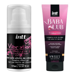 combo vibrador en gel + gel lubricante chicle