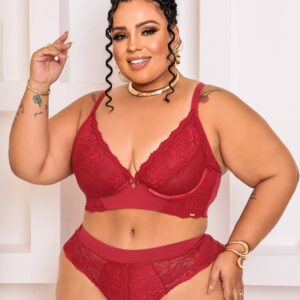 conjunto plus size rojo