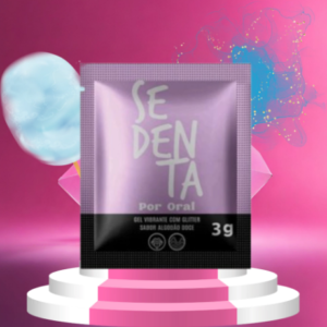 6 sachet gel vibrador sabor algodon de azucar