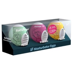 satisfyer masturbador egg con 3 unidades