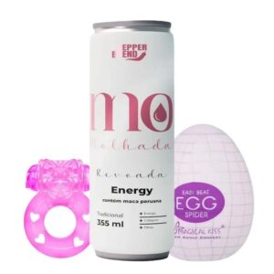 COMBO ANILLO VIBRADOR + ENERGIZANTE + EGG MASTURBADOR