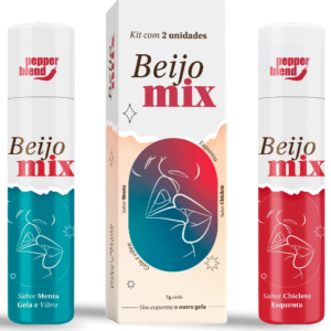 GLOSS DUO - SABOR MENTA SENSACIÓN FRIO Y VIBRACIÓN + SABOR CHICLE EFECTO CALOR